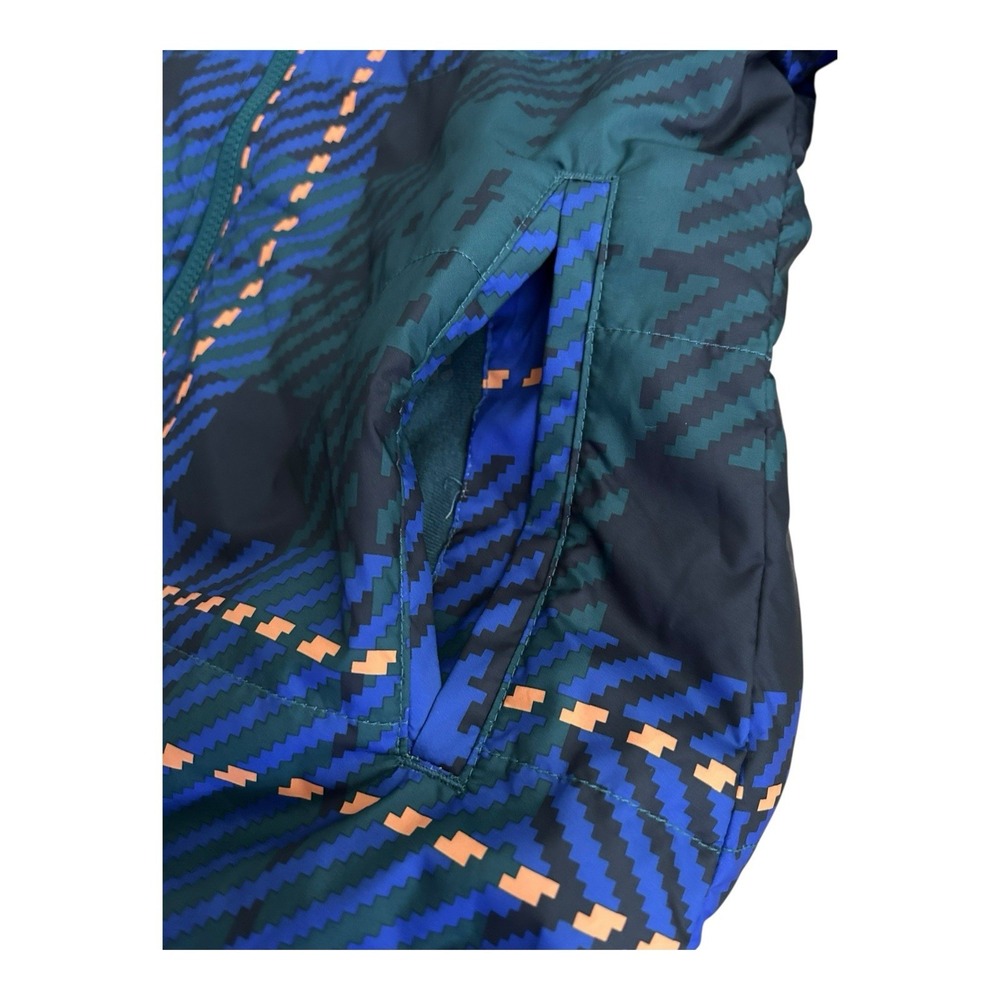 North Face Girls XL Reversible Plaid Printed Mossbud Swirl Jacket Ski Jacket - Picture 4 of 13